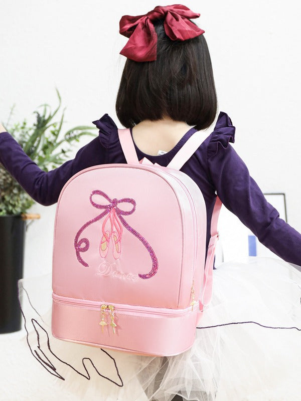 Girls Dance Backpack with Shoe Compartment
