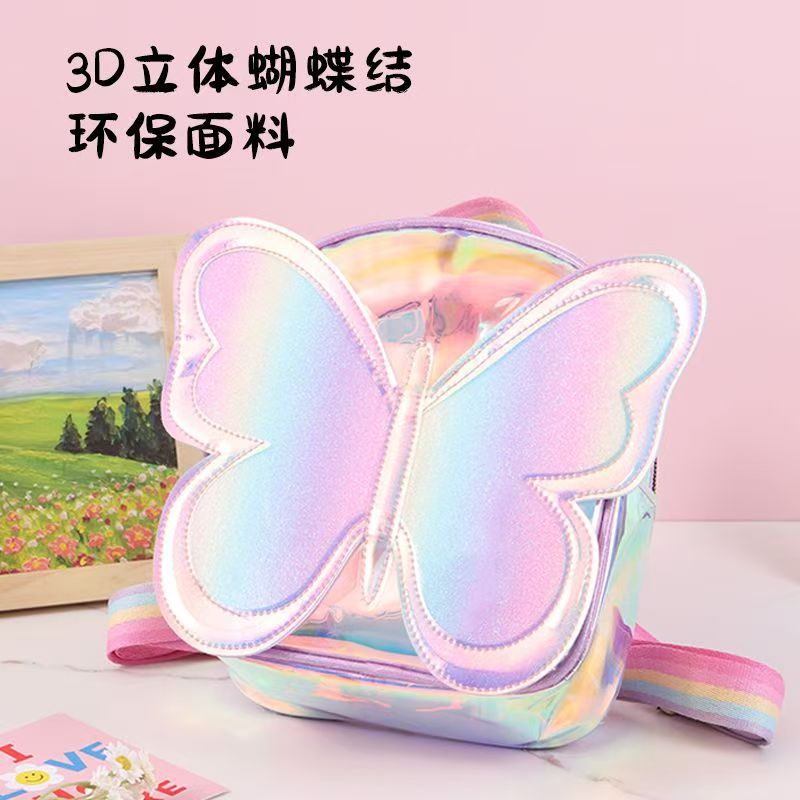 Glitter Butterfly Kids Backpack for Girls