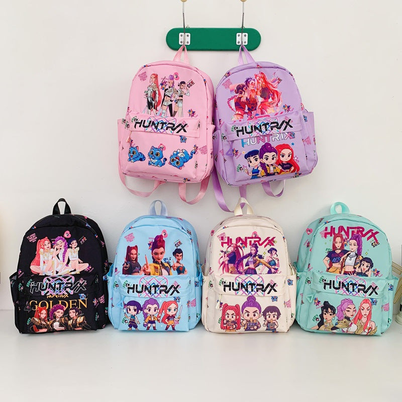 Cartoon Anime Print Casual Backpack for Women
