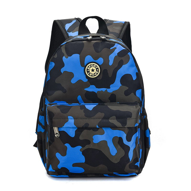 Camouflage Kids Large Capacity Student Backpack