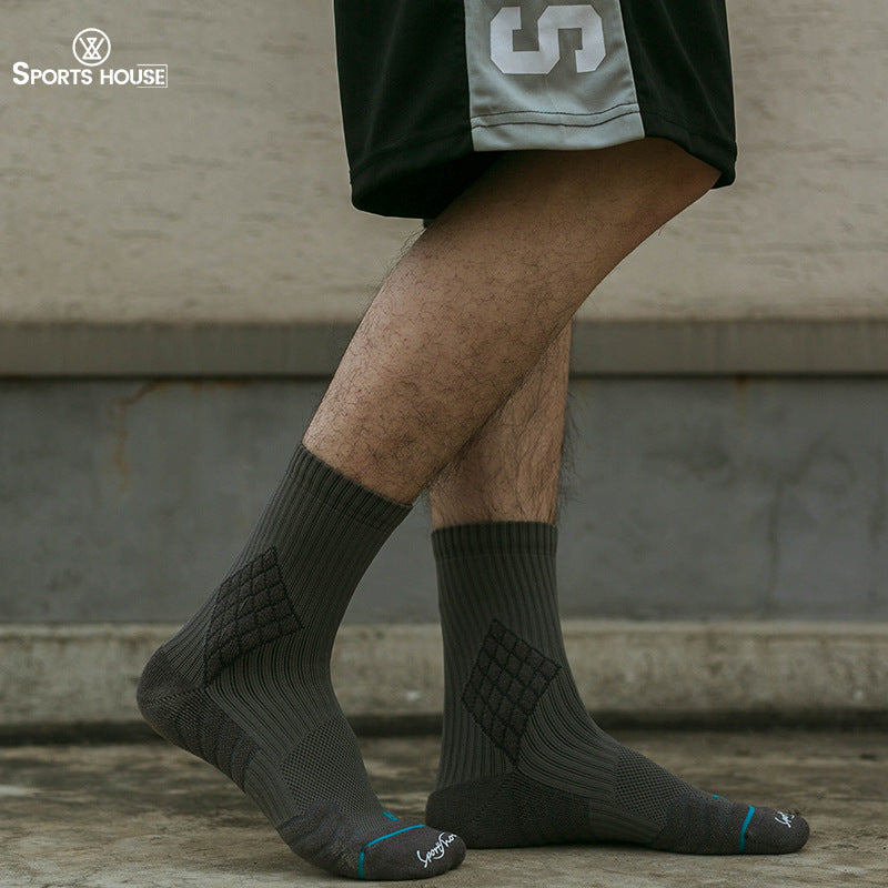 Men's Professional Basketball Towel Sole Short Sports Socks