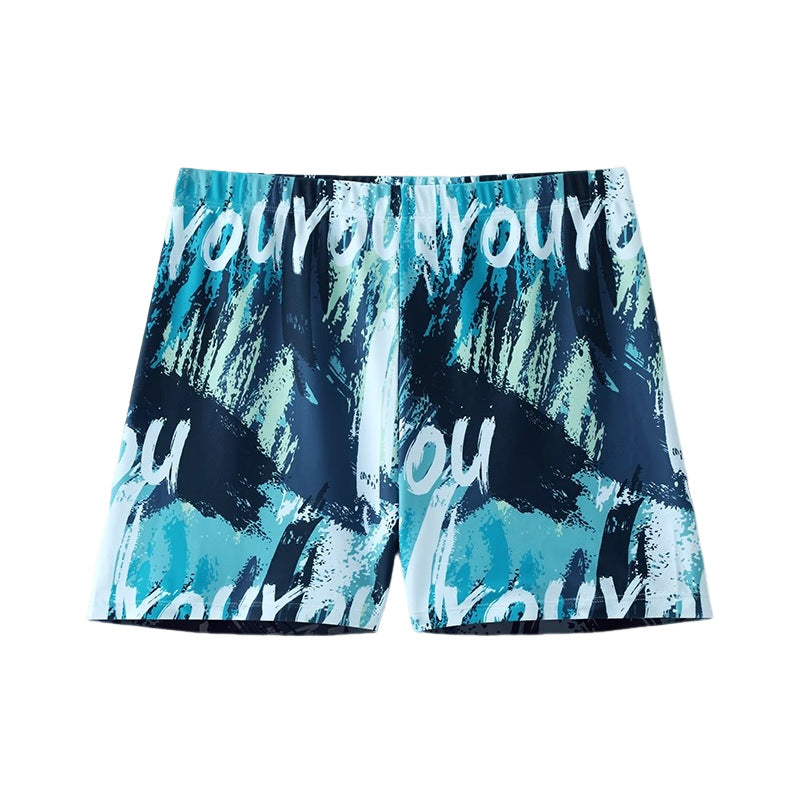 Men's Quick Dry Anti-Embarrassment Three Quarter Swim Trunks