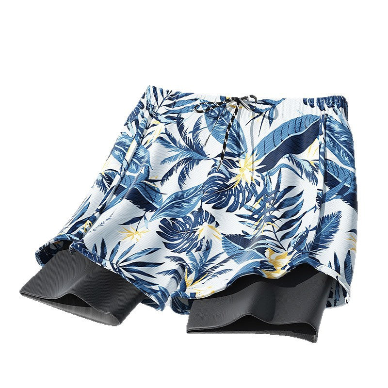 Men's Double Layer Quick Dry Anti Exposure Swim Shorts