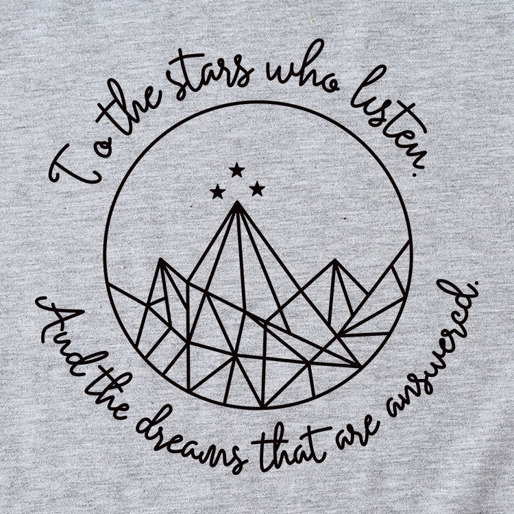 Women's Cotton Graphic Quote Crew Neck Loose Fit T-Shirt