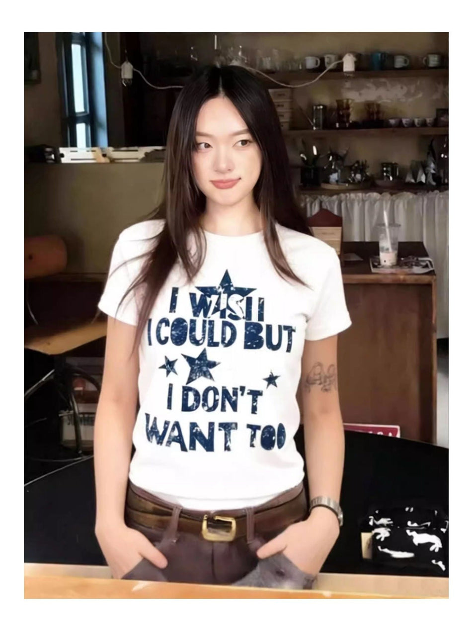 Women's Cotton Graphic Print Crew Neck Short Sleeve T-Shirt