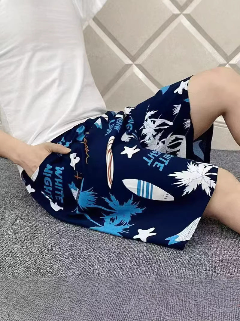 Men's Quick Dry Five Point Casual Beach Swim Shorts