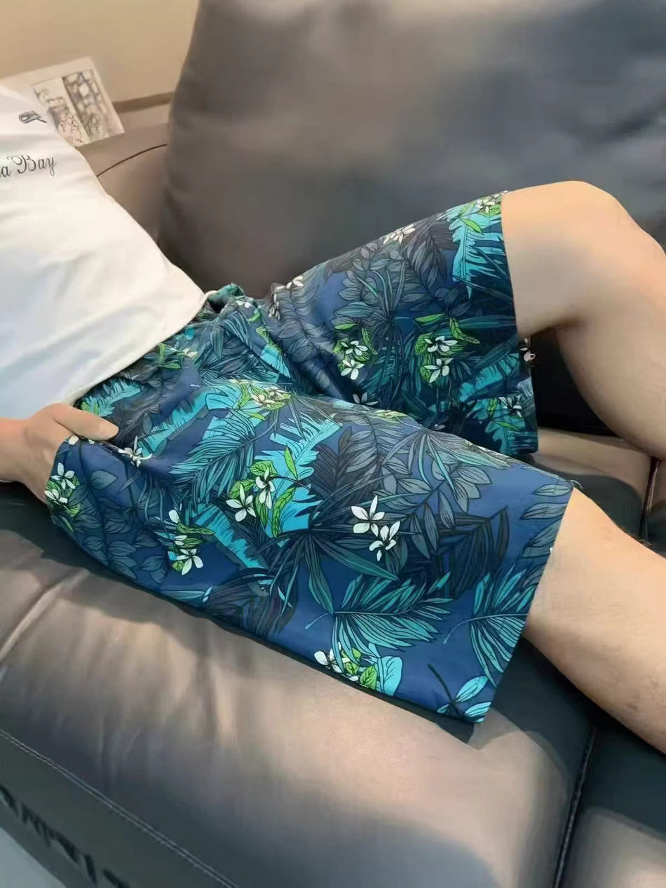 Men's Quick Dry Five Point Casual Beach Swim Shorts