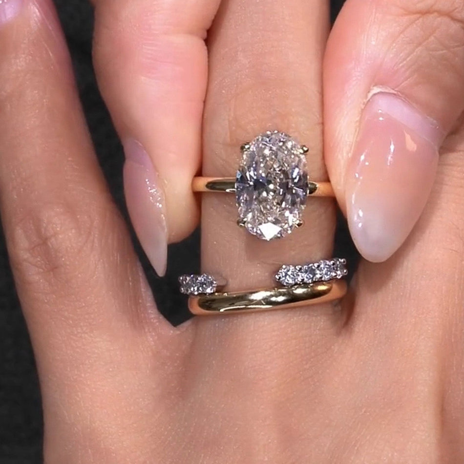 Women's Stackable Cubic Zirconia Open Band Ring Set