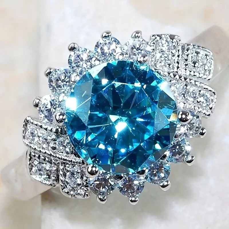 Women's Geometric Statement Electroplated Fashion Ring
