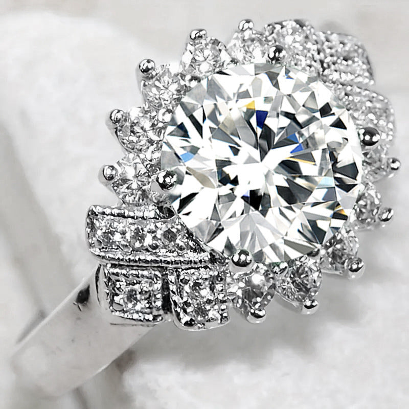 Women's Geometric Statement Electroplated Fashion Ring