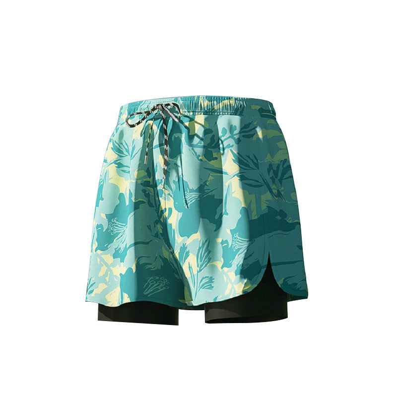 Men's Double Layer Anti Embarrassment Swim Trunks
