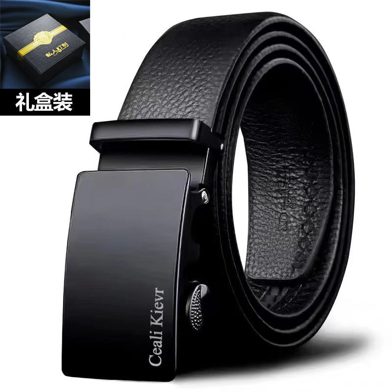 Men's Automatic Buckle Trouser Belt with Gift Box Design