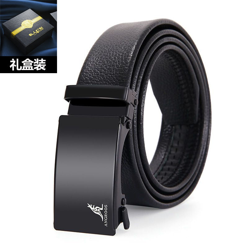 Men's Automatic Buckle Trouser Belt with Gift Box Design