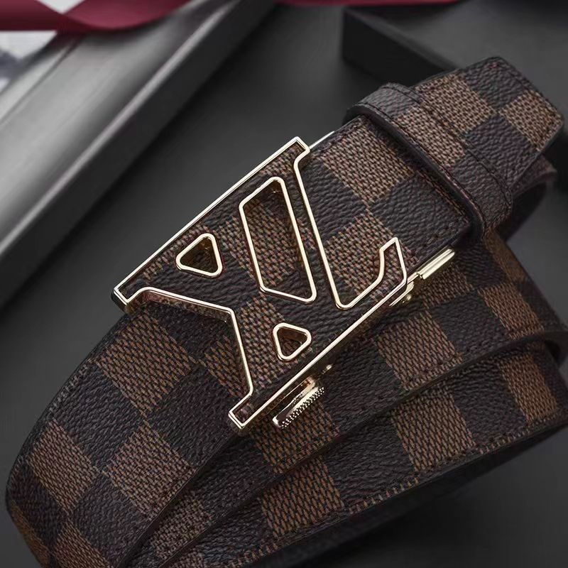 Men's Automatic Buckle PU Leather Belt with Letter Design