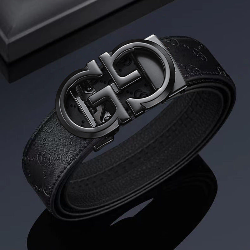 Men's Letter G Automatic Buckle PU Leather Fashion Belt