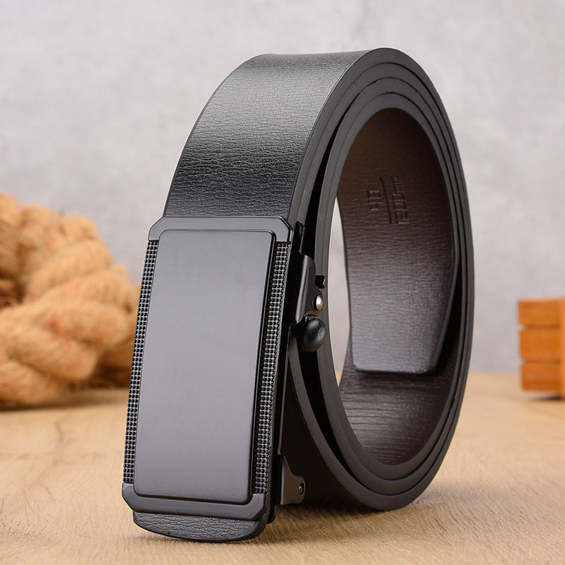 Men's Classic Automatic Buckle PU Leather Business Belt