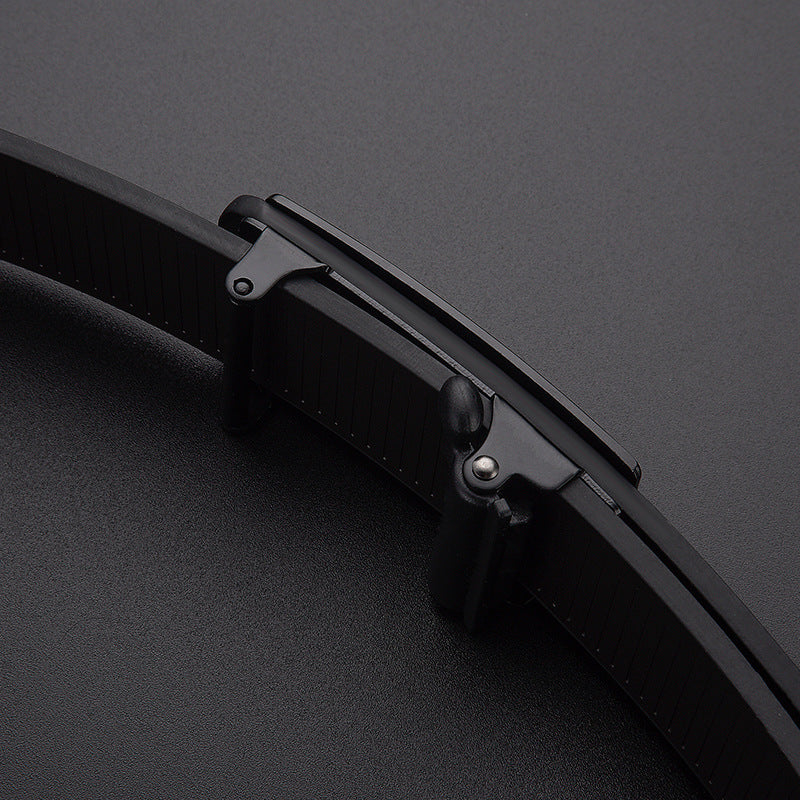 Men's Classic Automatic Buckle PU Leather Business Belt