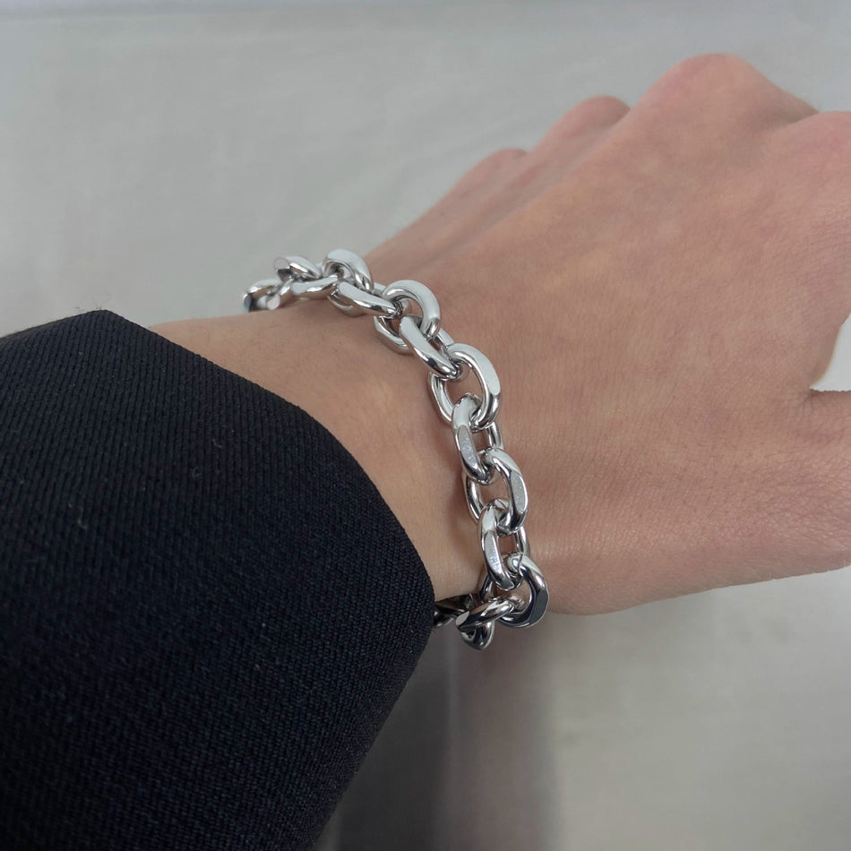 Unisex Titanium Steel Bracelet with OT Clasp Design
