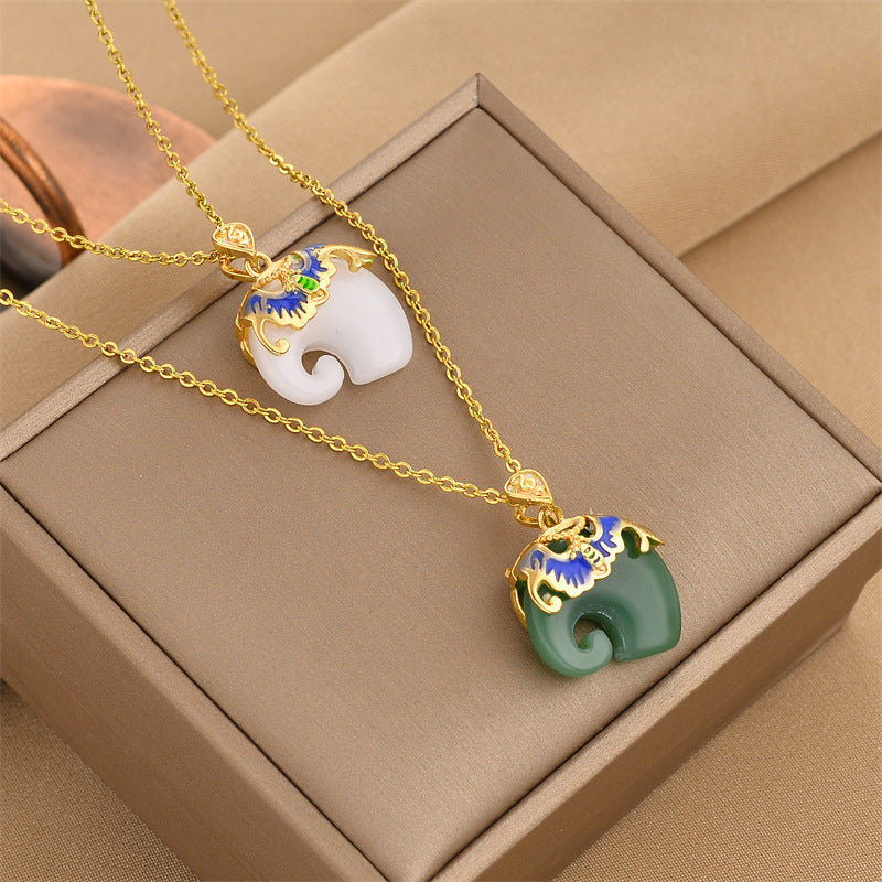 Korean Titanium Steel Clavicle Necklace for Women