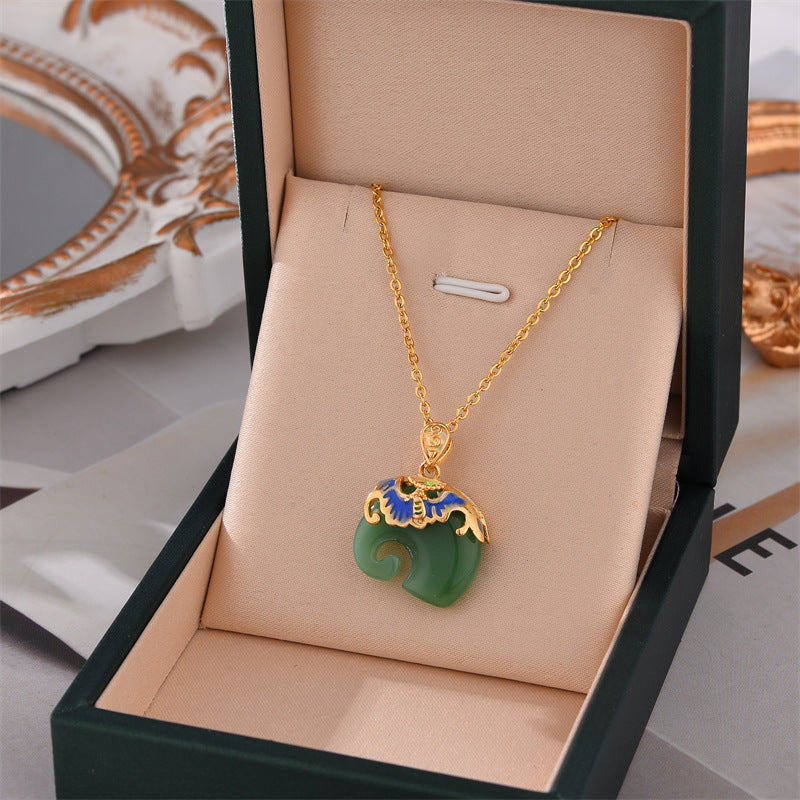 Korean Titanium Steel Clavicle Necklace for Women