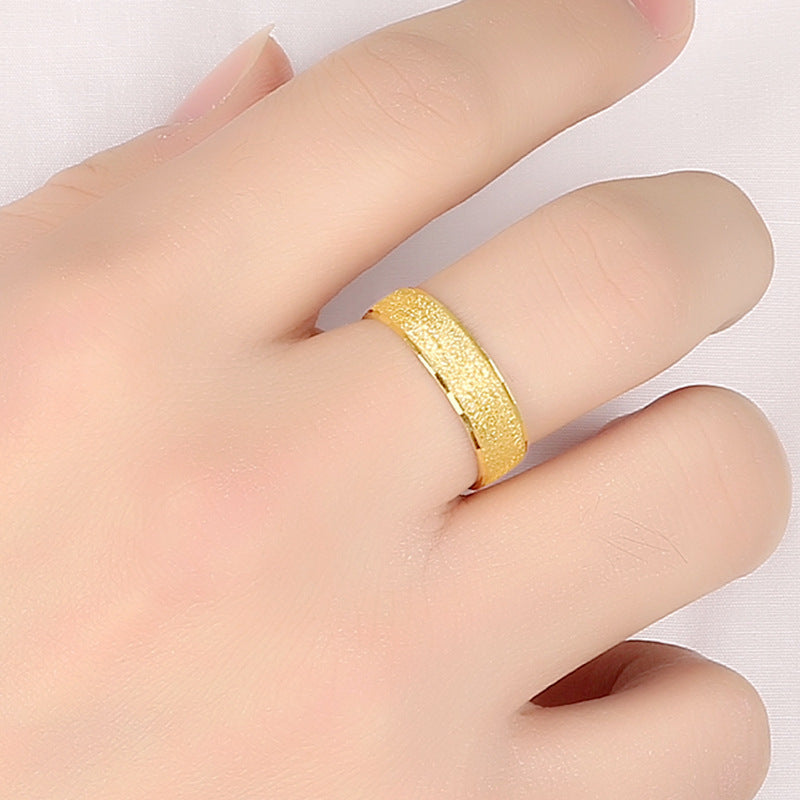 Men's 24K Matte Plated Car Flower Ring with Open Design