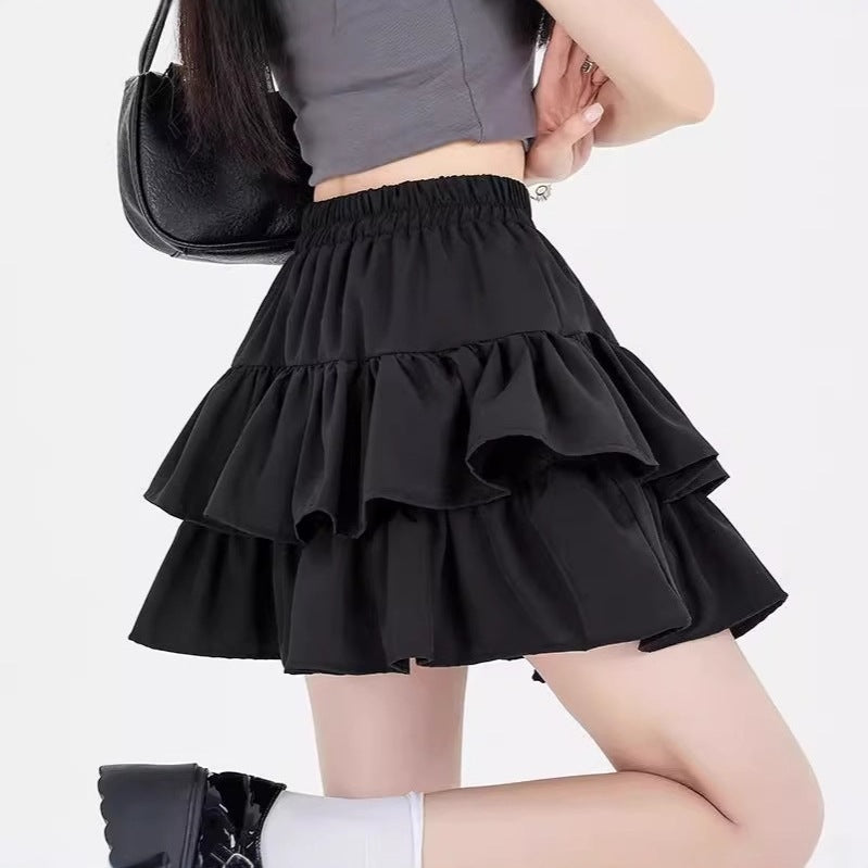 Women's High Waist A-Line Flared Mini Skirt with Lining