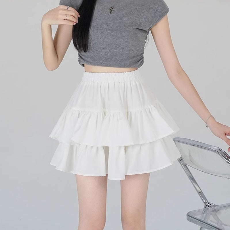 Women's High Waist A-Line Flared Mini Skirt with Lining