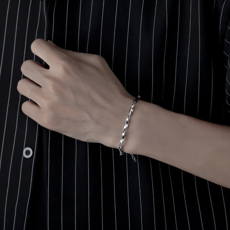 Titanium Steel Mobius Bracelet Unisex Minimalist Jewelry Design