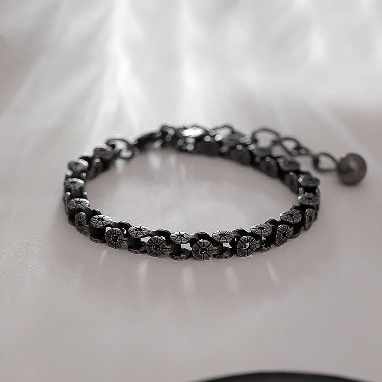 Men's Titanium Steel Vintage Distressed Punk Bracelet Design