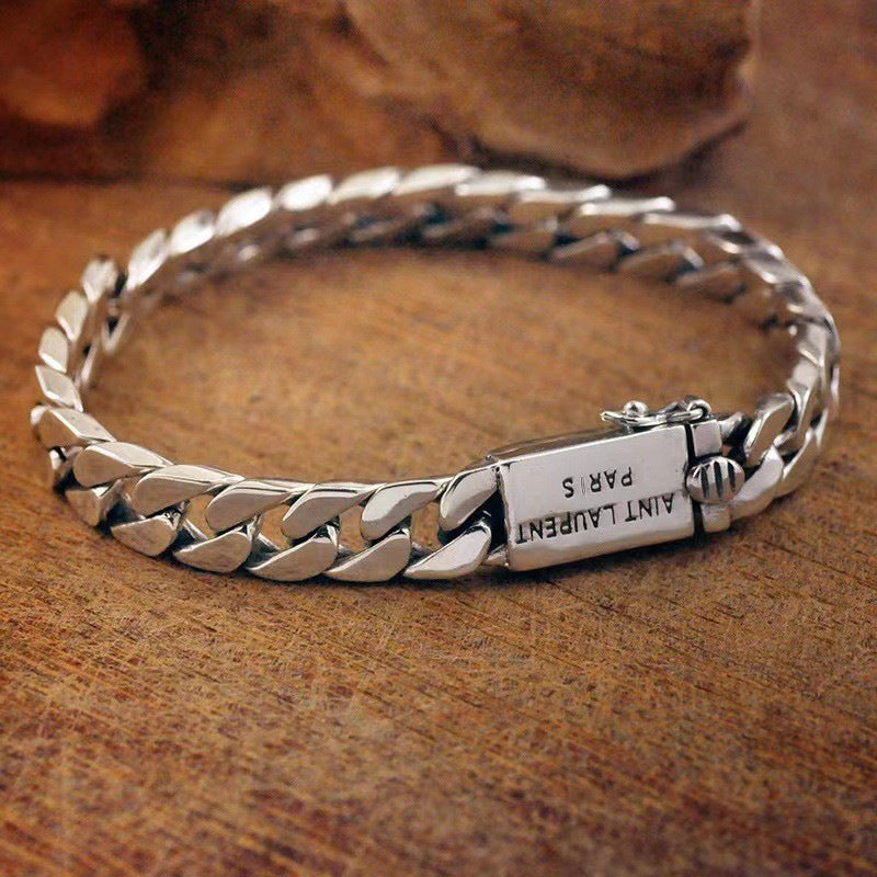 Men's Thick Cuban Chain Bracelet Punk Hip-Hop Jewelry Style