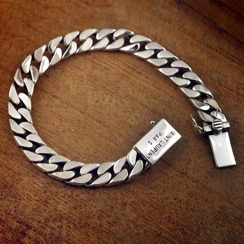 Men's Thick Cuban Chain Bracelet Punk Hip-Hop Jewelry Style