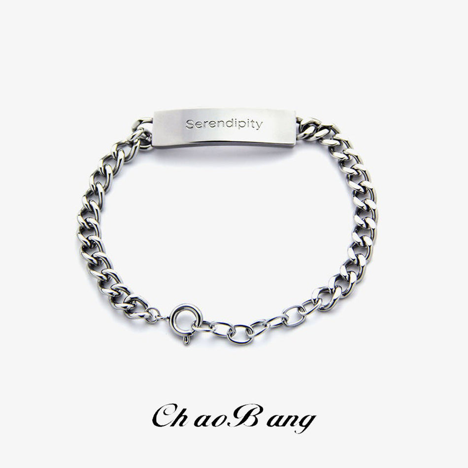 Smiley Face Titanium Steel Couple Bracelet Minimalist Jewelry
