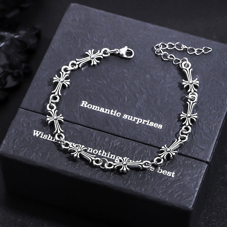 Unisex Cross Bracelet Light Luxury Retro Jewelry Design