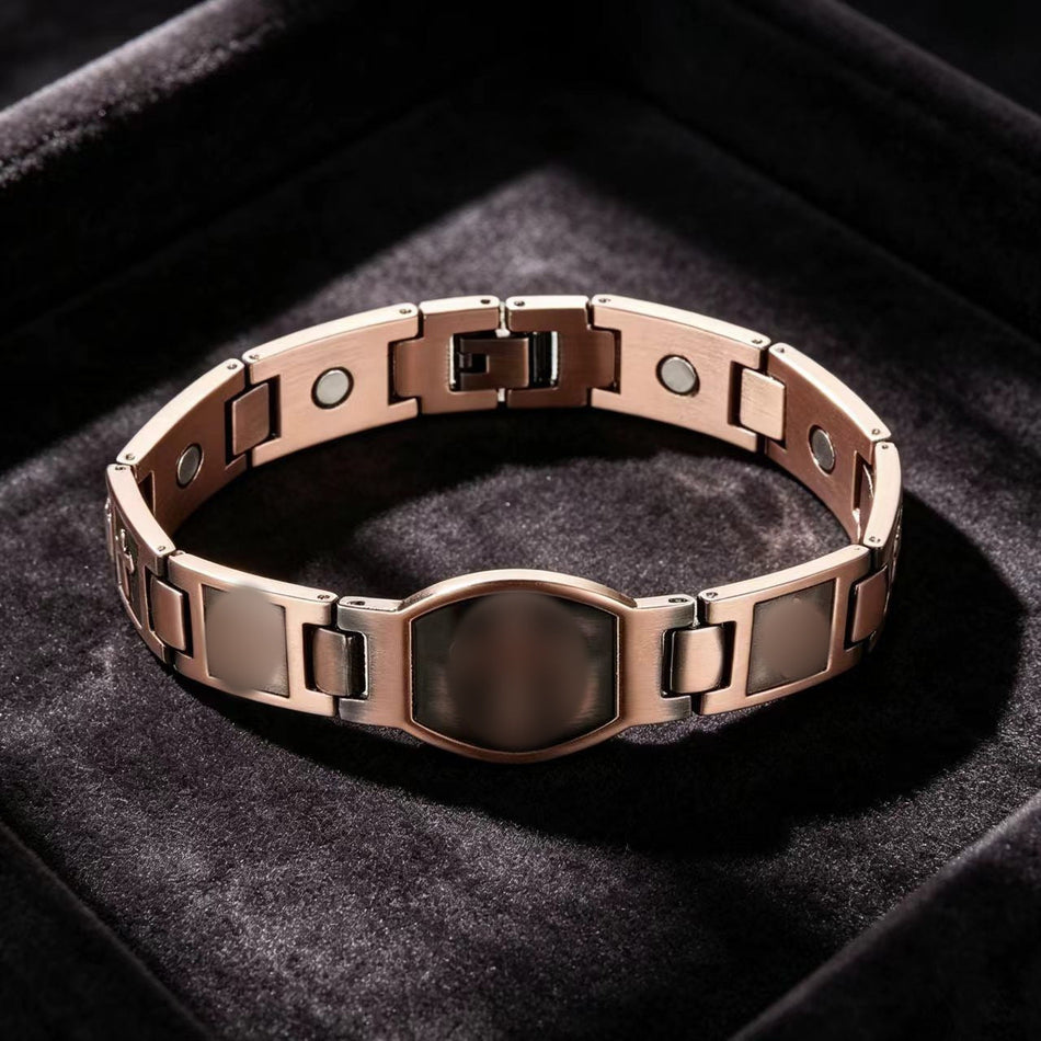Men's Retro Alloy Word Magnet Detachable Bracelet Design