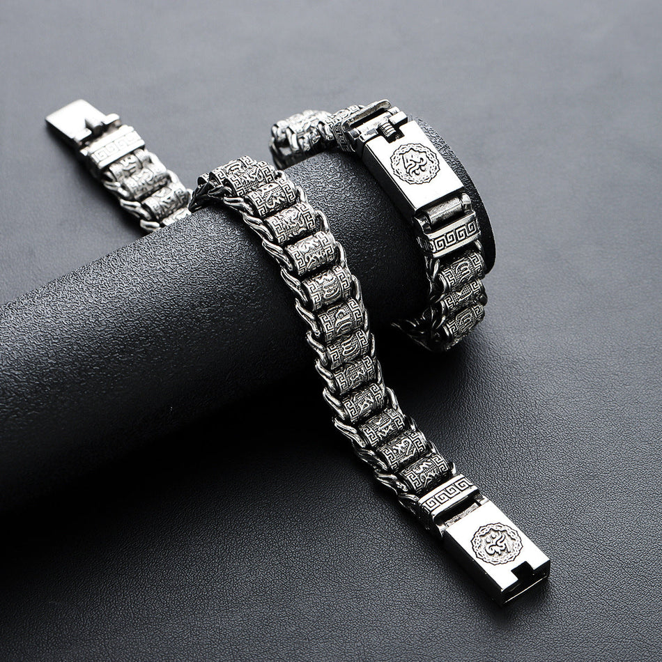 Unisex Six Character Bead Bracelet Retro Ethnic Jewelry
