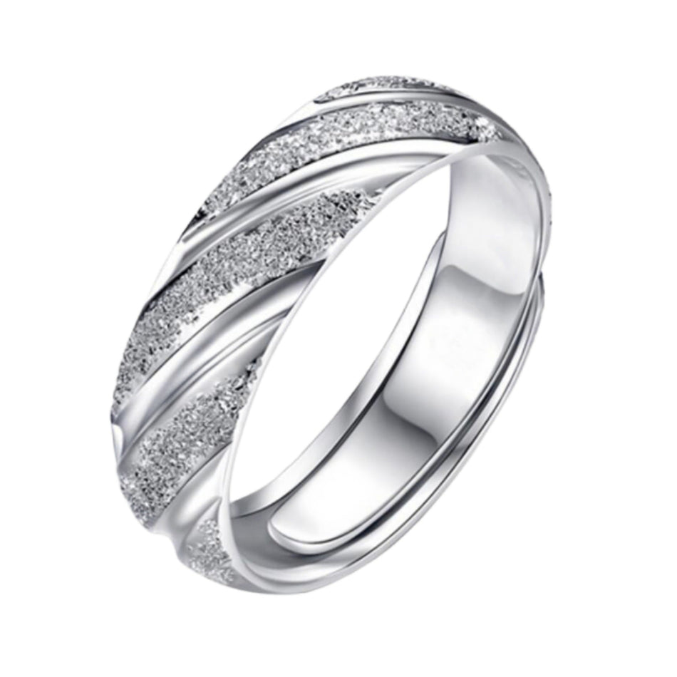 Men's Mbius Open Ring Twill Flash Sand Hip-Hop Design