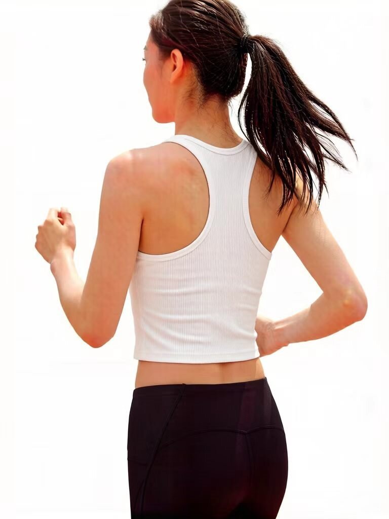 Women's Cotton Sports Vest Slim Fit Yoga Fitness Top