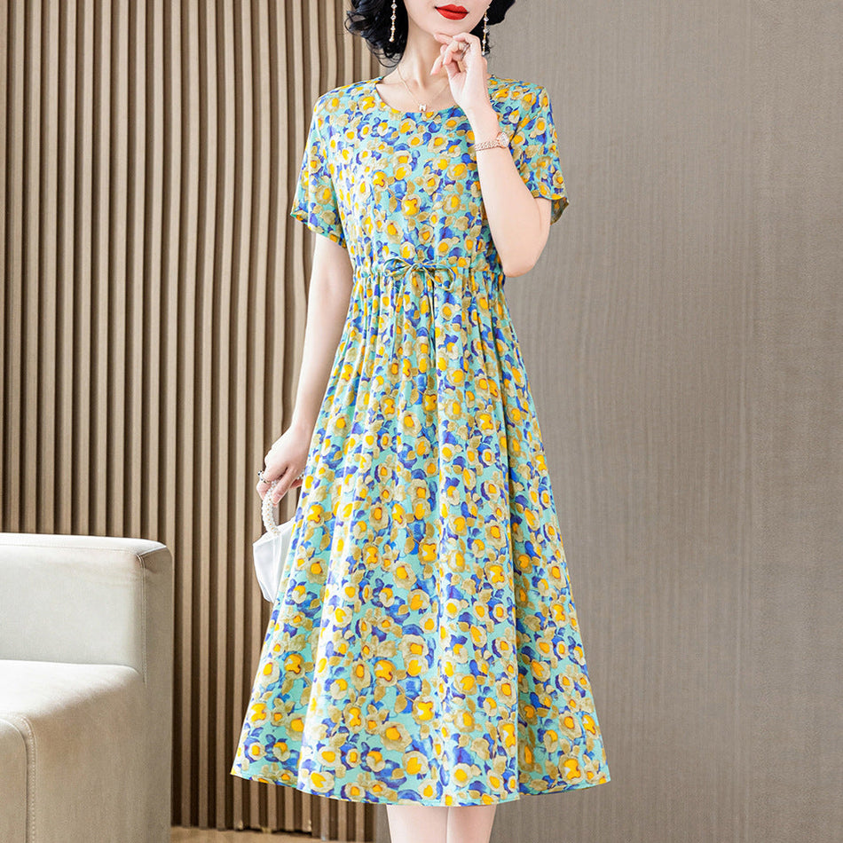 Women's Printed A-Line Midi Dress