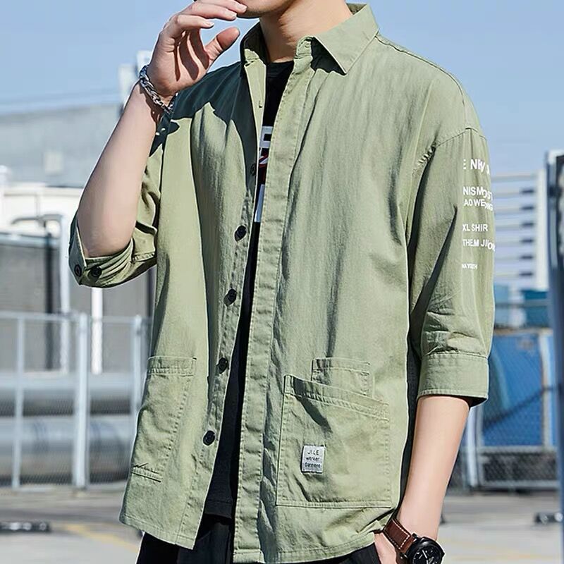 Men's Mid Sleeve Workwear Shirt Casual Summer Jacket Style