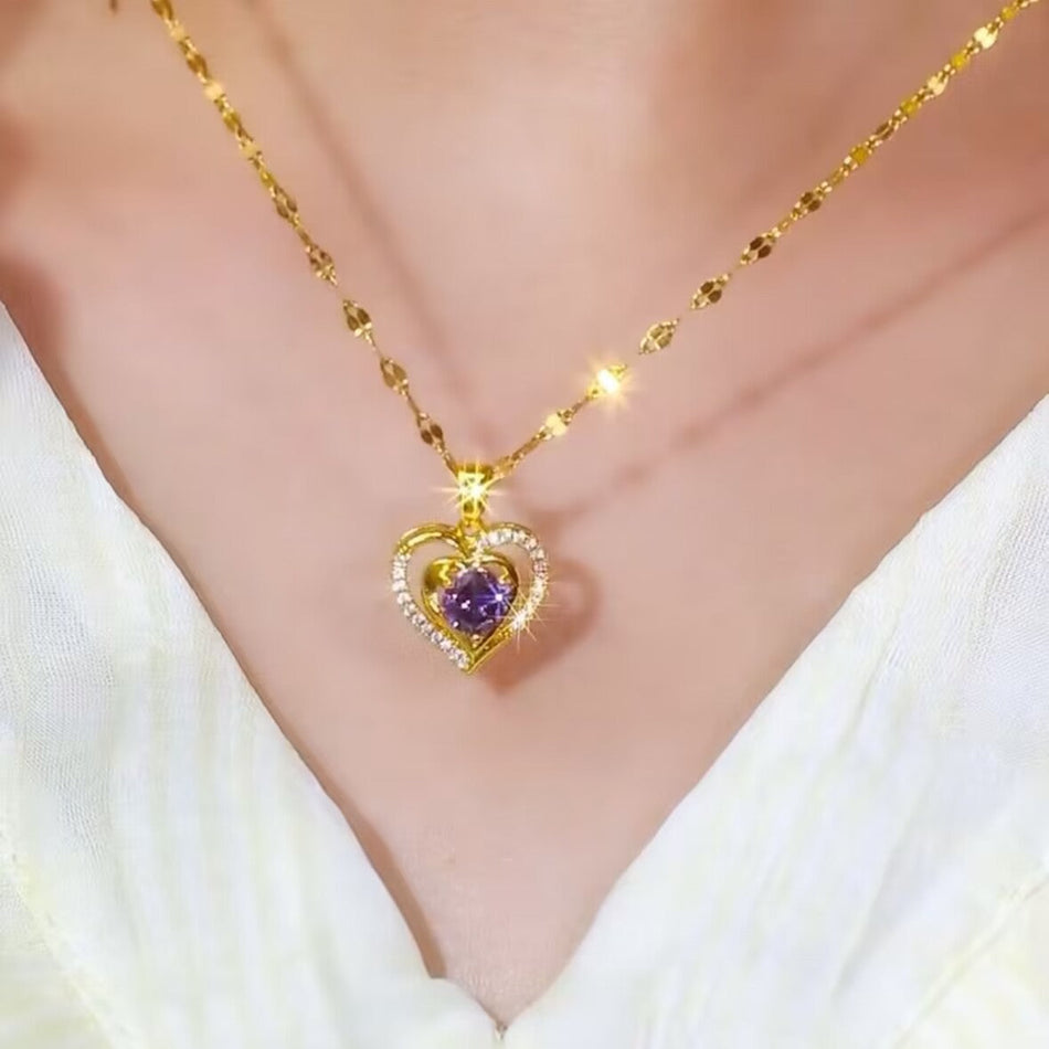 Love Pendant Necklace for Women Elegant Luxury Clavicle Chain