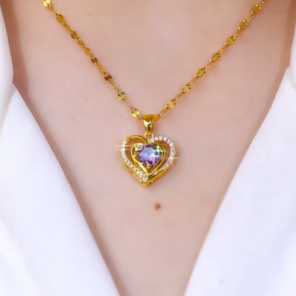 Love Pendant Necklace for Women Elegant Luxury Clavicle Chain