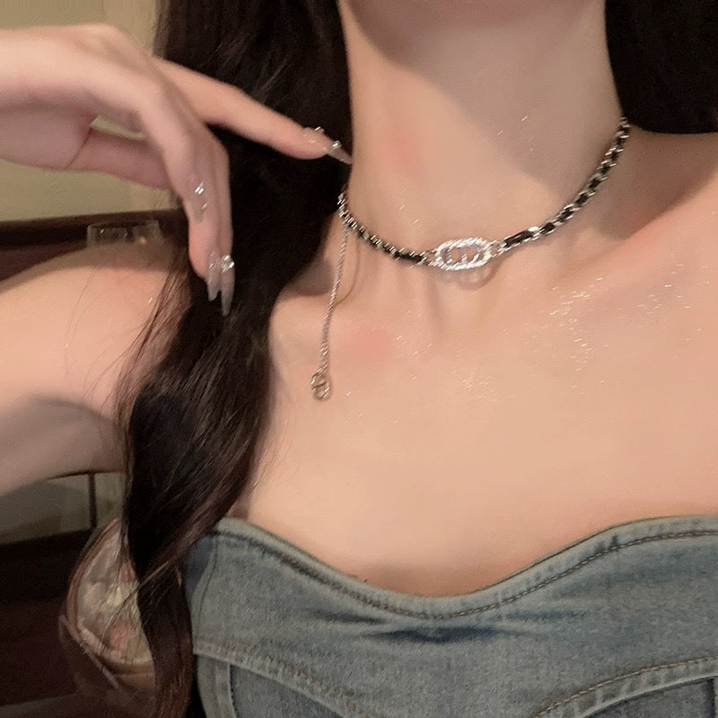 Handmade Woven Choker Necklace for Women Vintage Luxury