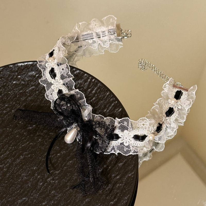 Elegant Bow Choker Necklace for Women Clavicle Chain