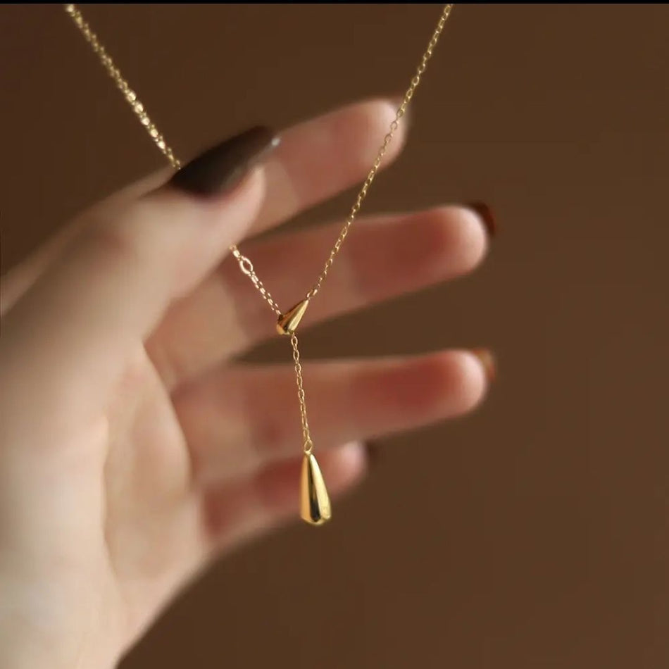 Titanium Steel Pendant Necklace for Women Luxury Clavicle Chain