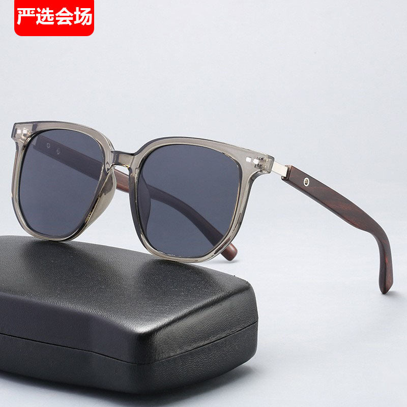 Wood Grain Temple UV Protection Sunglasses for Men & Women