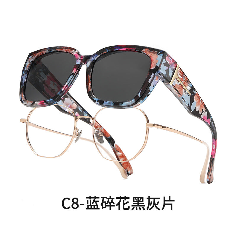 Polarized Square T-Shape Driving Sunglasses with Gradient Lenses