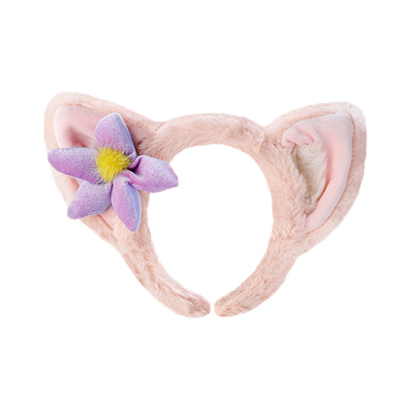 Plush Fox Ear Headband for Women Cute Winter Hair Accessory
