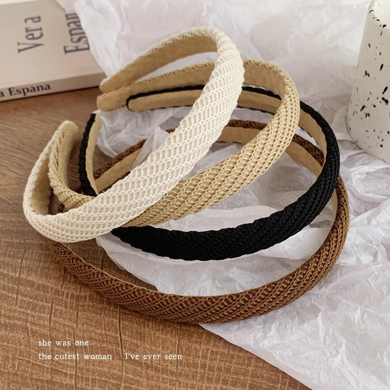 Knitted Braided Wool Headband for Women Retro Hair Accessory