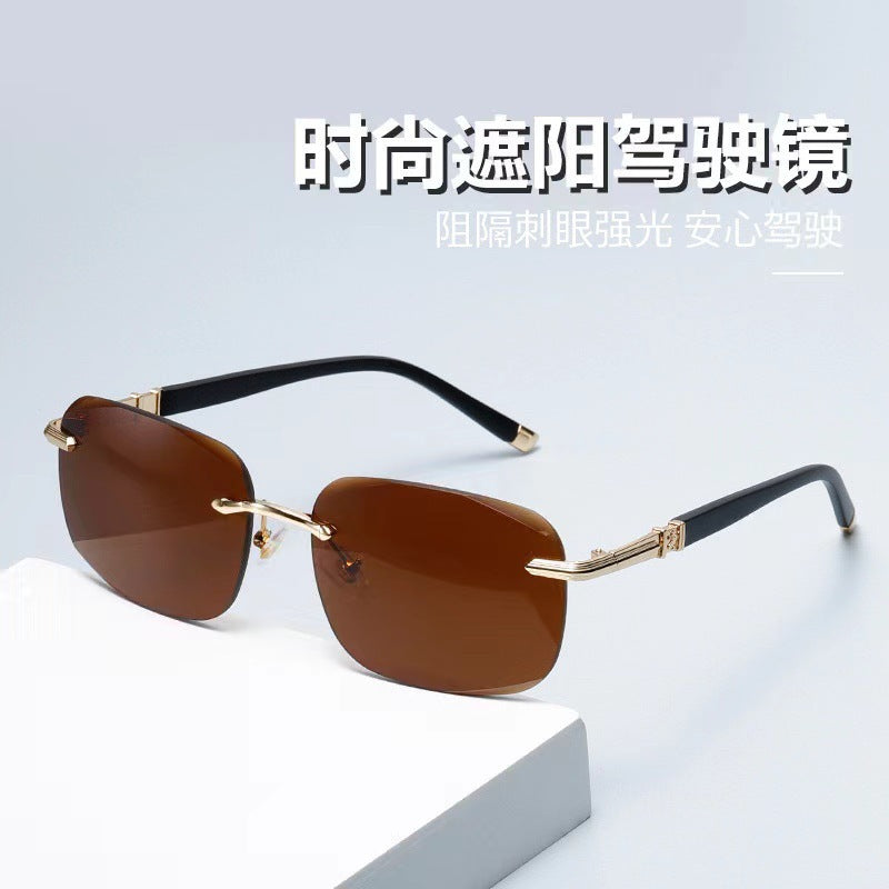 Men's Frameless UV Protection Driving Sunglasses for Everyday