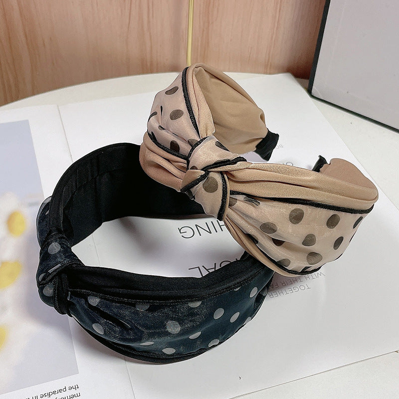 Double Layer Knot Wide Headband for Women Fabric Hair Hoop